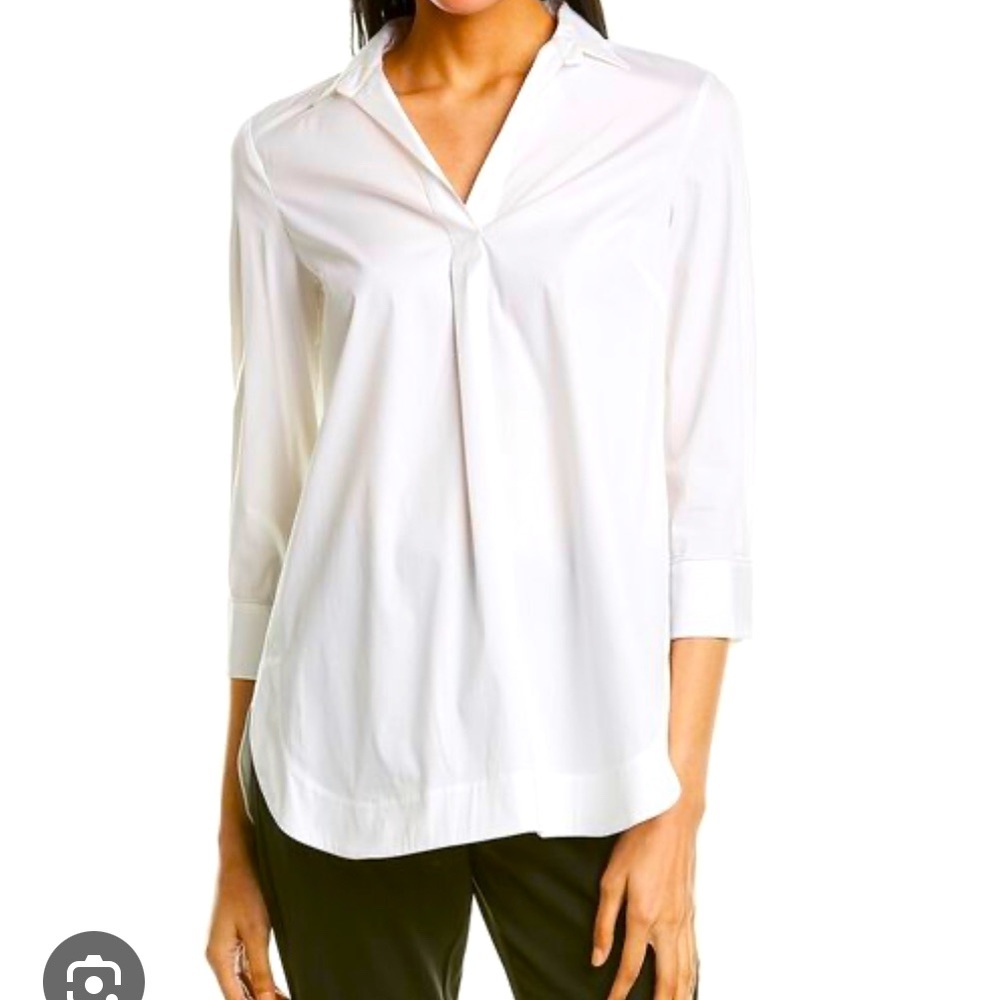 *NWT* Piazza Sempione Eugenia cotton blouse tunic (white)